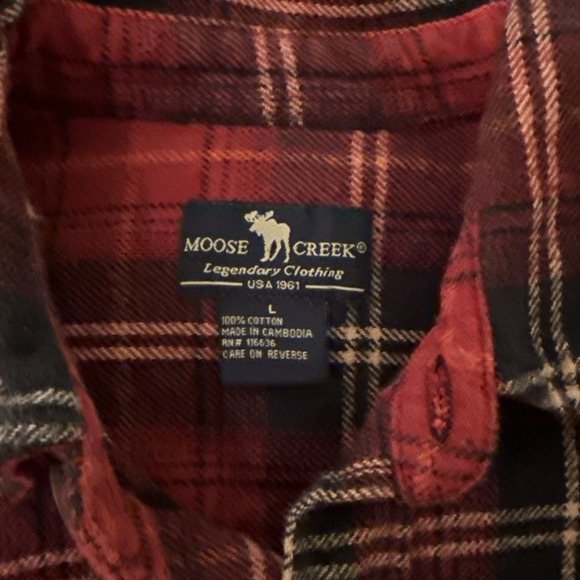 Moose Creek Men's Heavy Flannel Shirt /‎ Shacket Multicolor Plaid Outdoor Cotton - Picture 7 of 8
